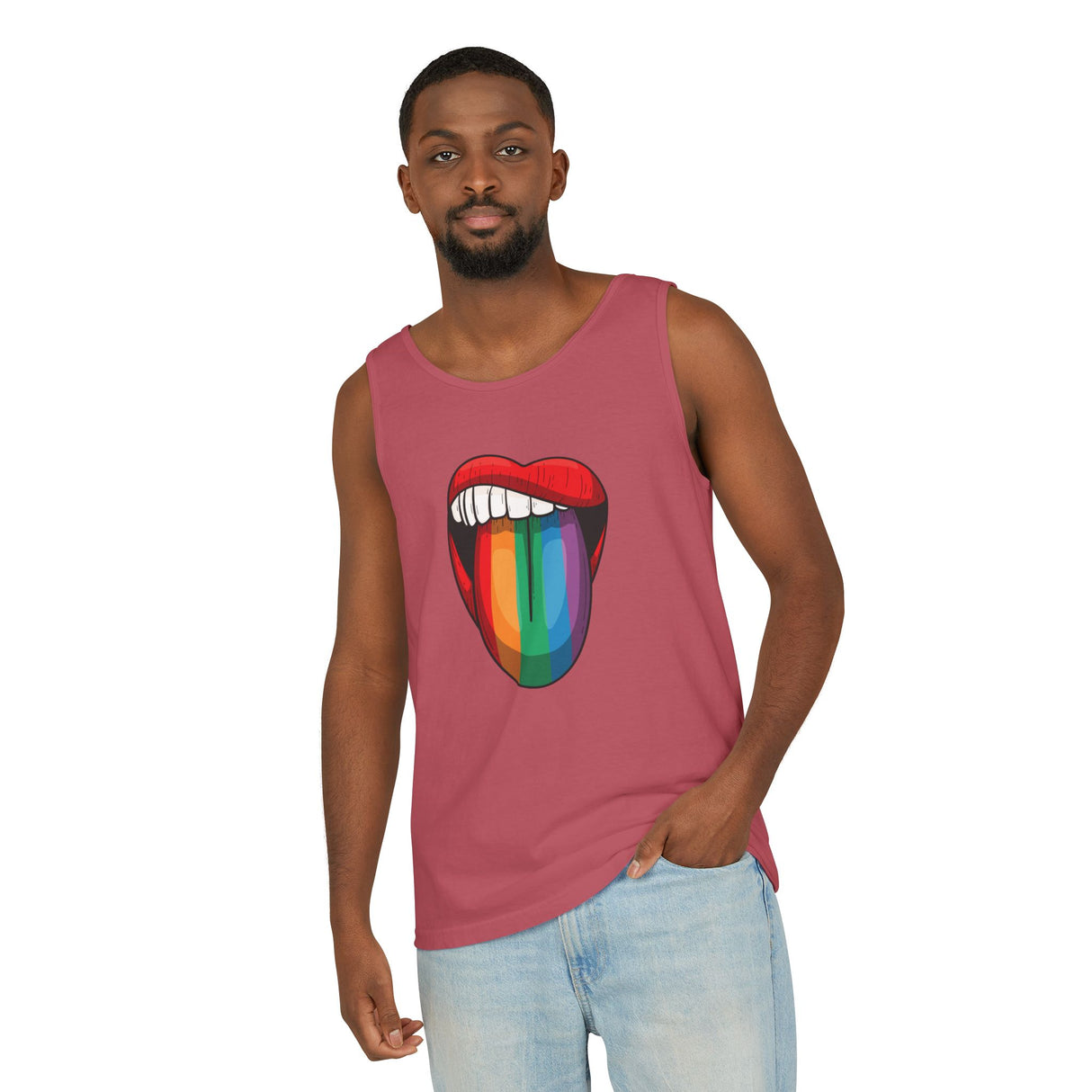 Rainbow Lick Tank Top Medium Weight