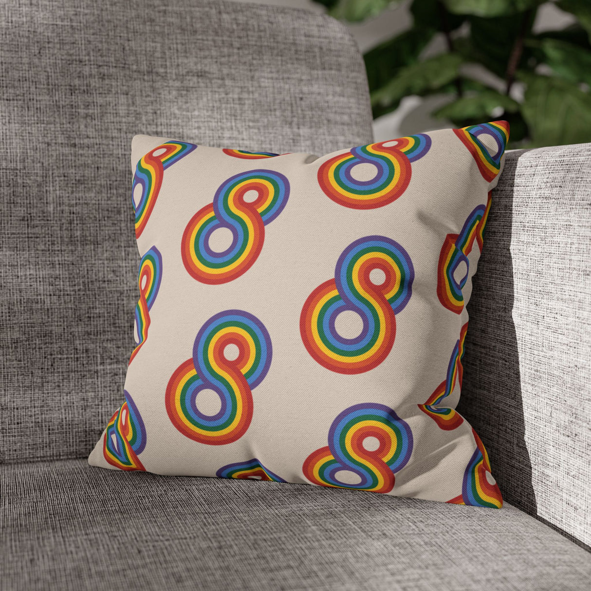 Gayfinity Rainbow Pillow Cover – Soft Touch, Infinite Vibes