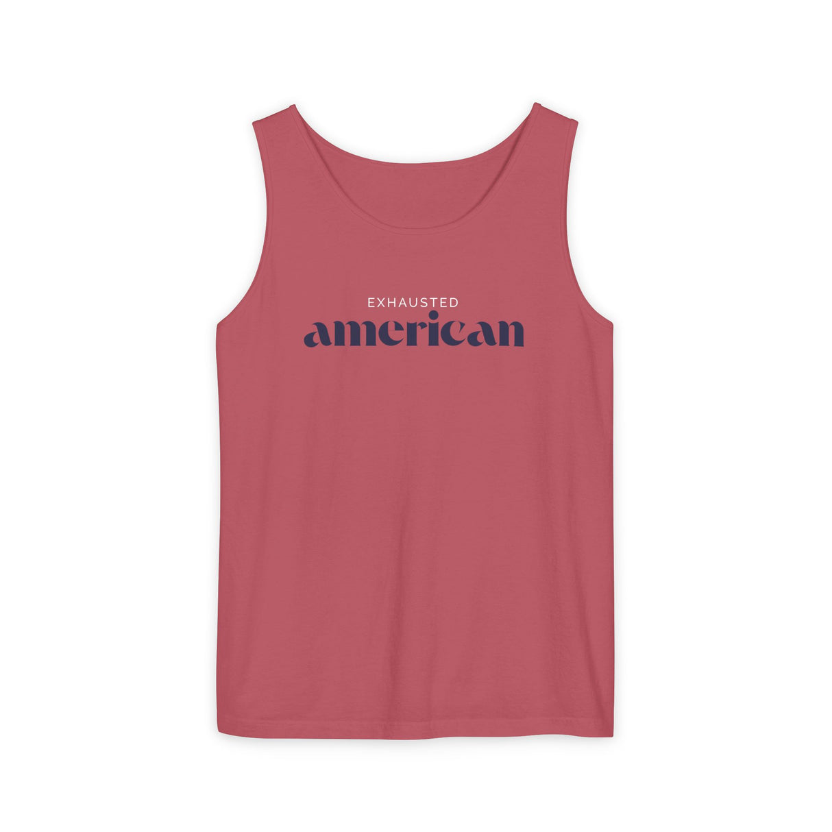 Exhausted American Unisex Tank Top - Casual Summer Wear