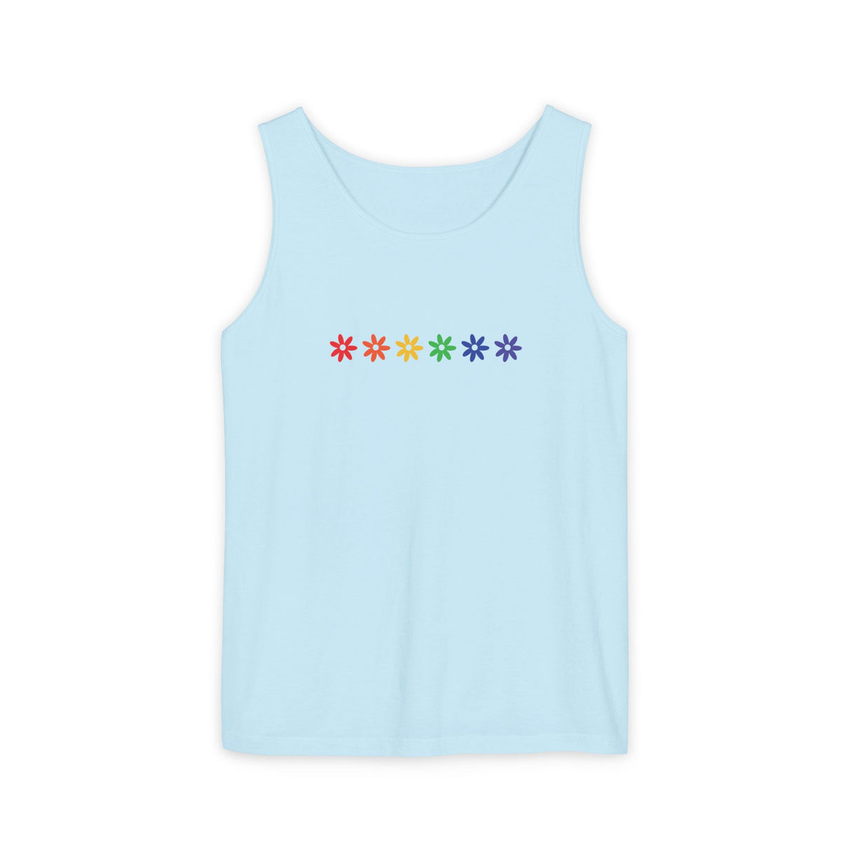 Rainbow Flowers Tee – Faded Florals, Loud Pride