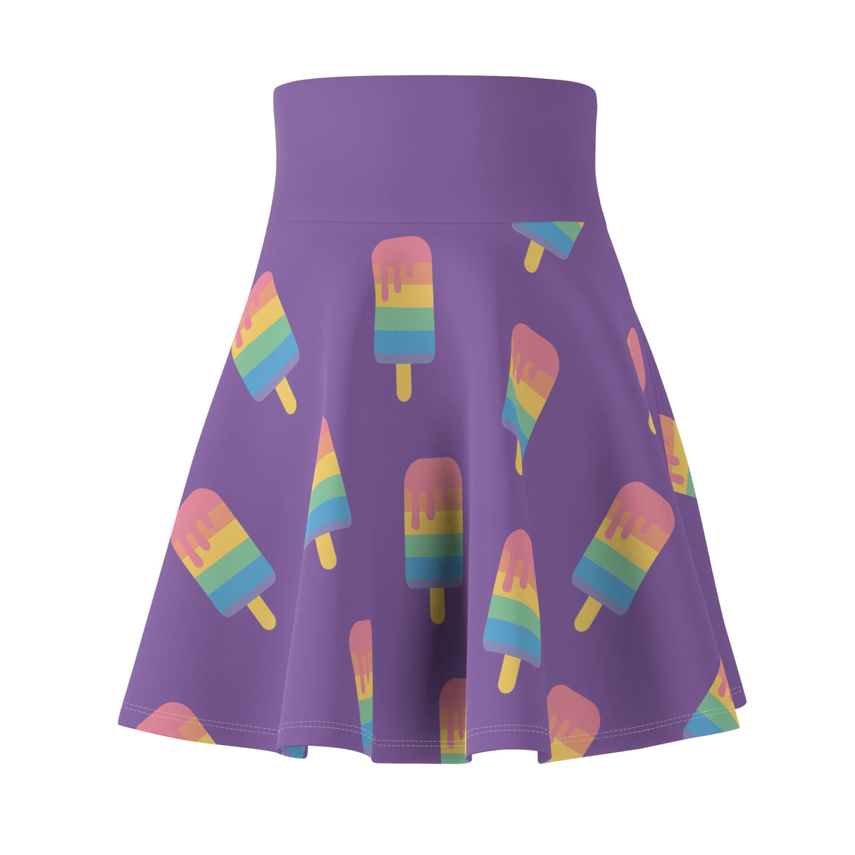 Purple Melting Point Women's Skater Skirt - Playful Summer Fashion