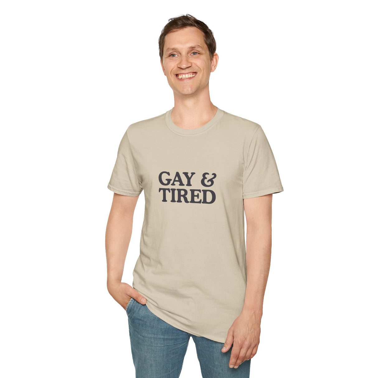 Gay & Tired Softstyle T-Shirt - Casual Comfort Tee for Everyday Wear
