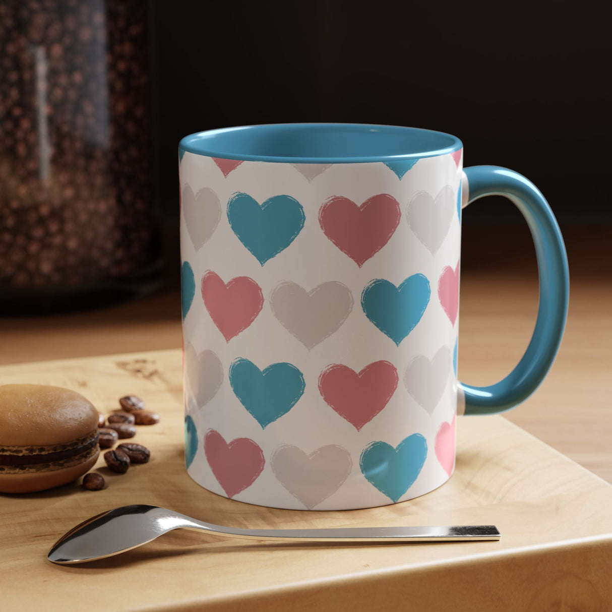 Trans Rainbow Brushstrokes Accent Mug – Gentle Start, Bold Sip