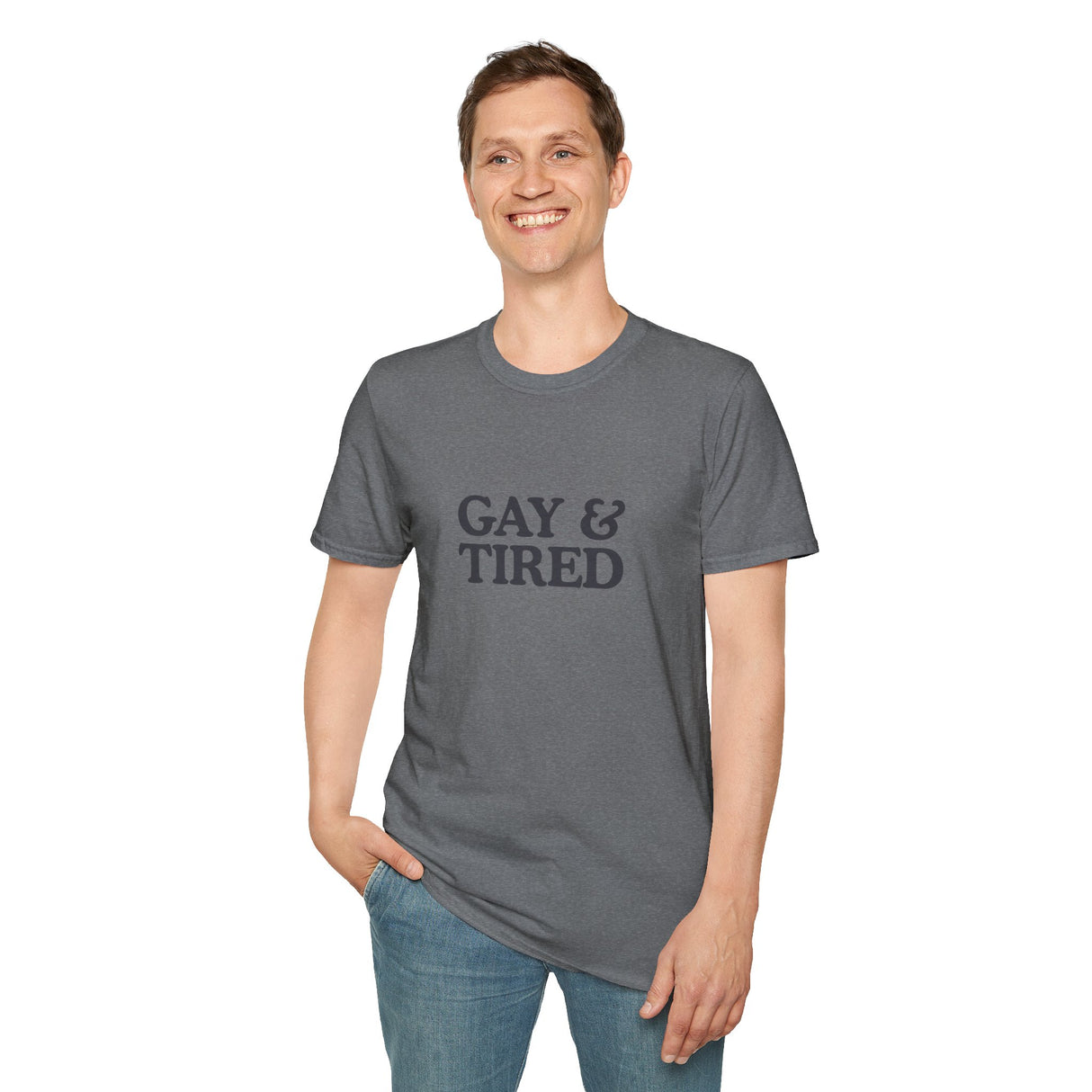 Gay & Tired Softstyle T-Shirt - Casual Comfort Tee for Everyday Wear