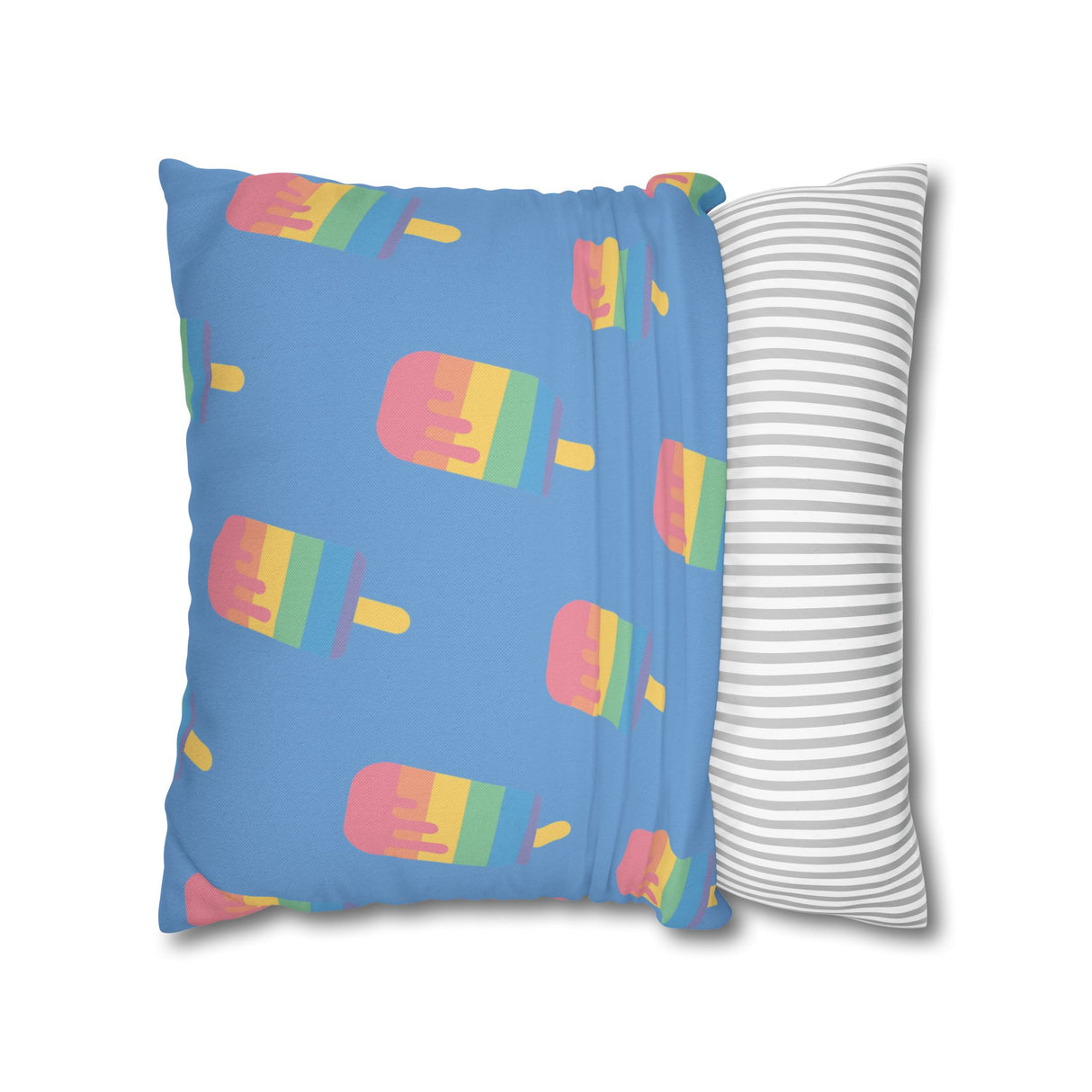 Melting Point Colorful Popsicle Square Pillowcase for Summer Vibes