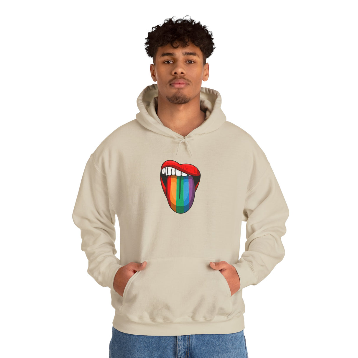 Rainbow Lick Cozy Pullover Hoodie