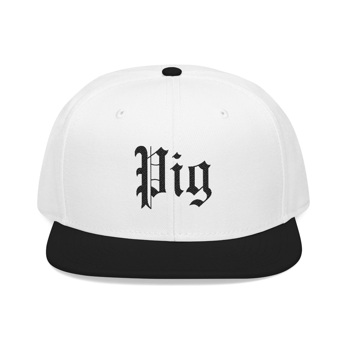 Pig Embroidered Snapback Hat