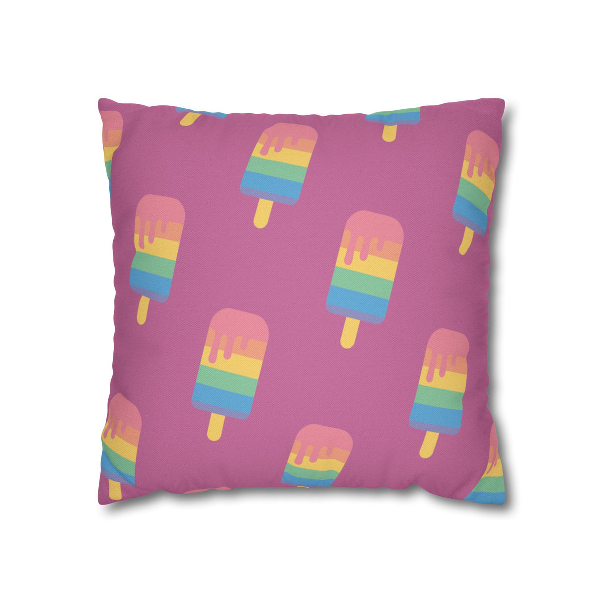 Melting Point Colorful Popsicle Square Pillowcase for Summer Vibes
