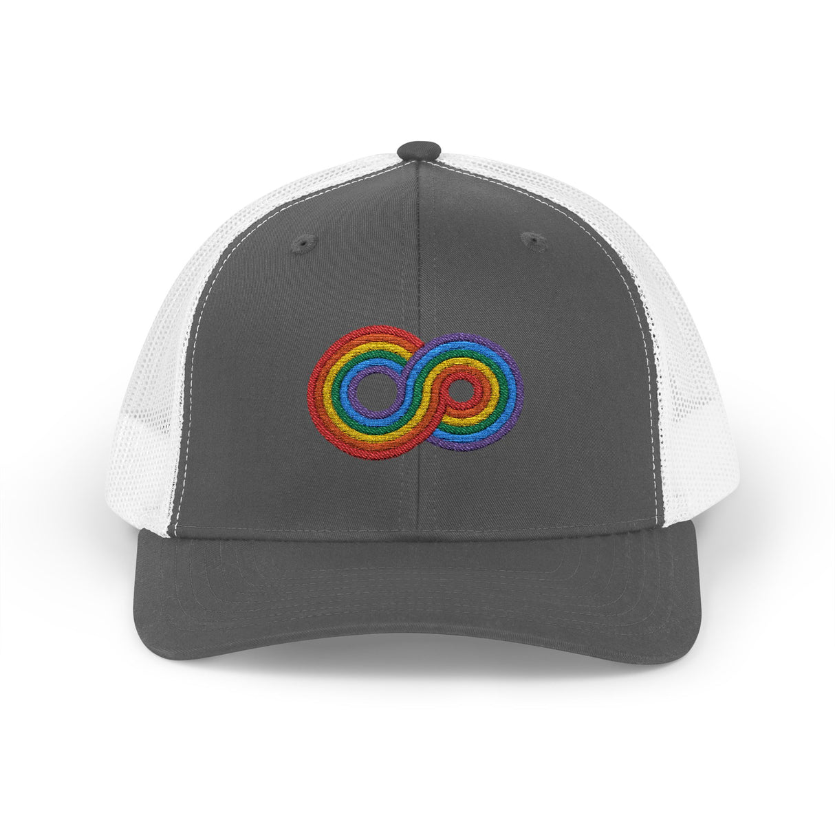 Gayfinity Rainbow Trucker Hat – Breezy Build, Boundless Pride