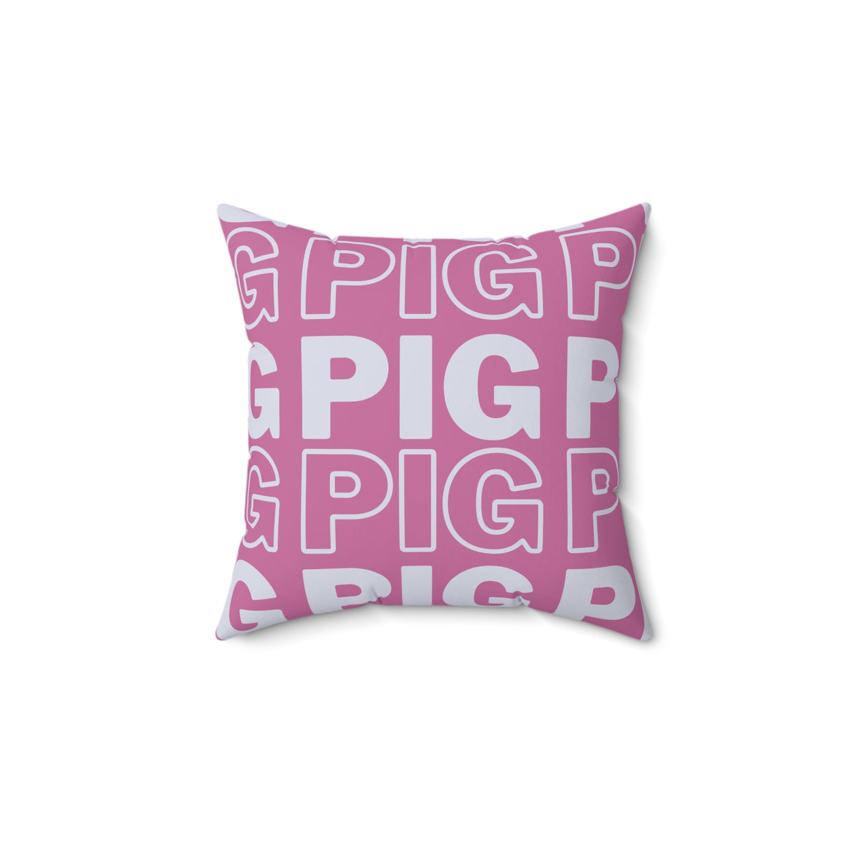 Pig White Spun Polyester Square Pillow - Modern Decor for Stylish Spaces