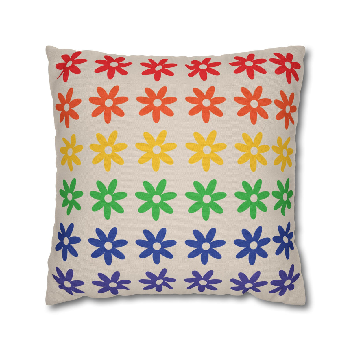 Floral Rainbow Pillow Cover – Soft, Queer, and Cozy