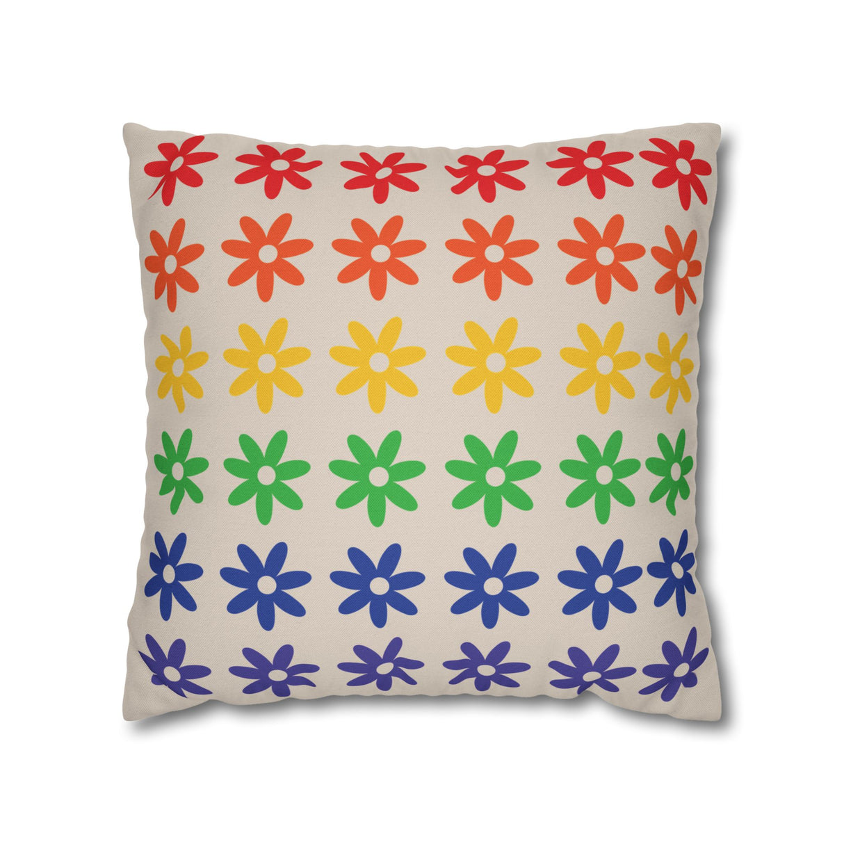 Floral Rainbow Pillow Cover – Soft, Queer, and Cozy