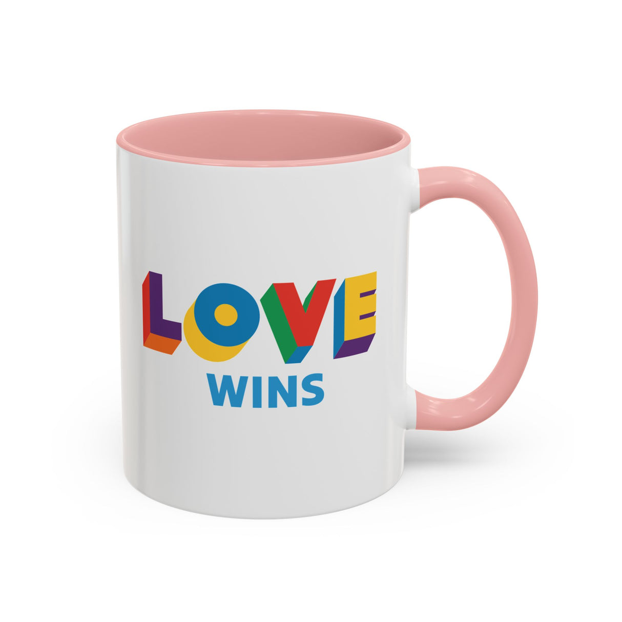 Love Wins Accent Mug – Sip with Pride – 11oz & 15oz Options