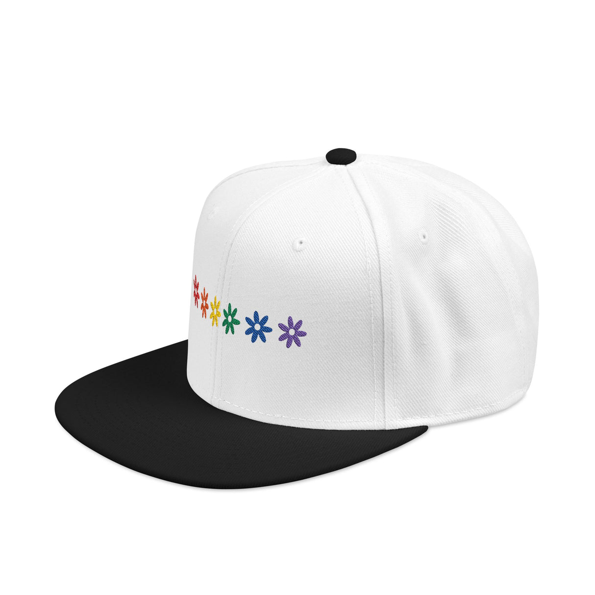 Rainbow Flowers Snapback Hat – Blooms with Bite