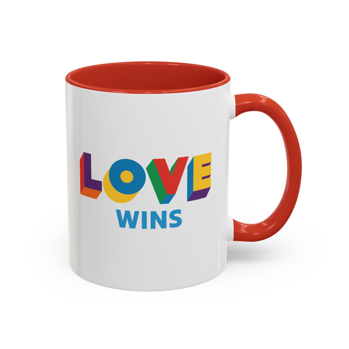 Love Wins Accent Mug – Sip with Pride – 11oz & 15oz Options