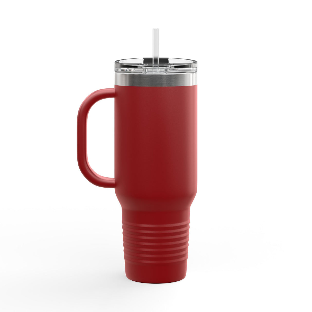 Exhausted American Insulated Travel Mug - 40oz Red Tumbler for On-the-Go Coffee Lovers