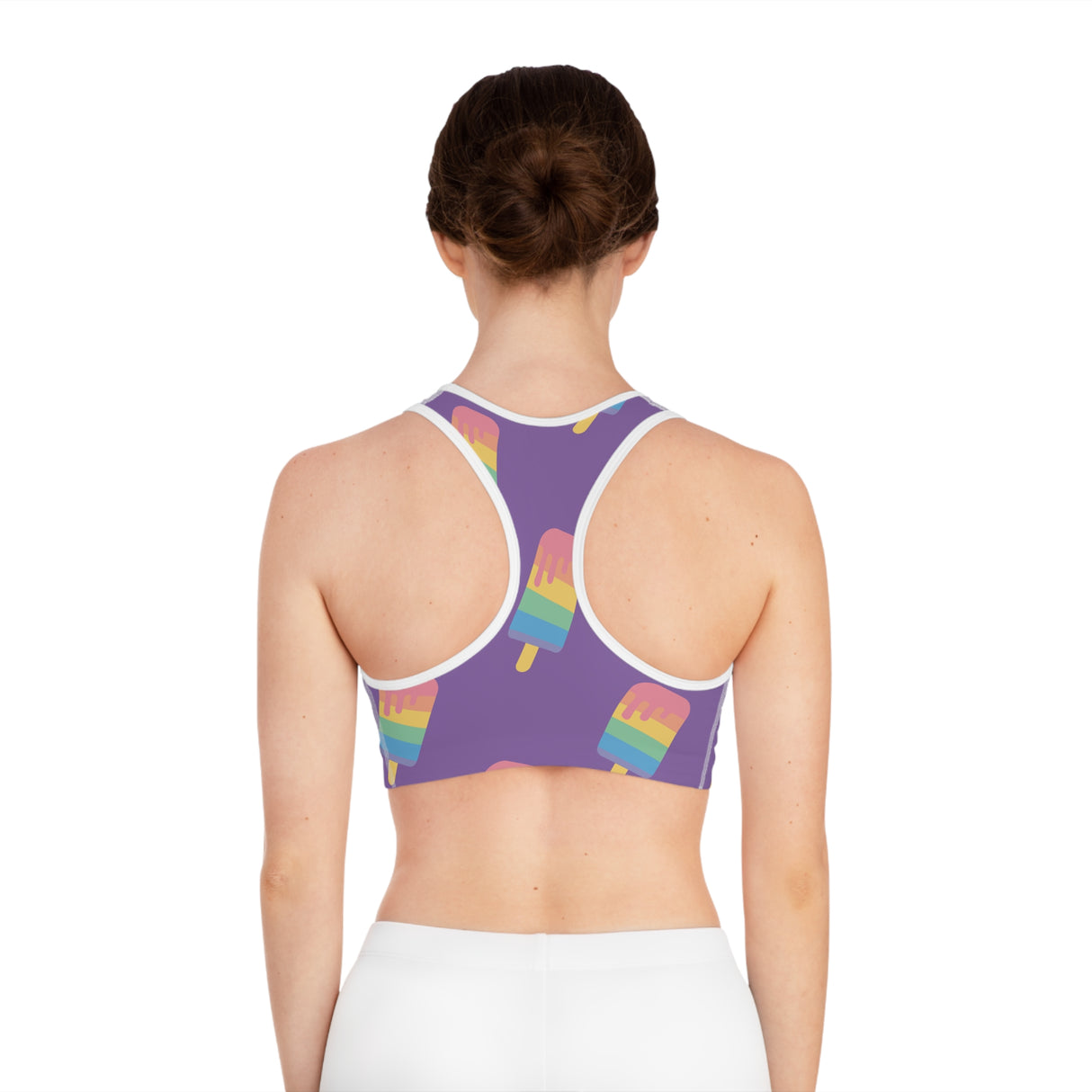 Purple Melting Point Sports Bra - Fun & Vibrant Summer Activewear