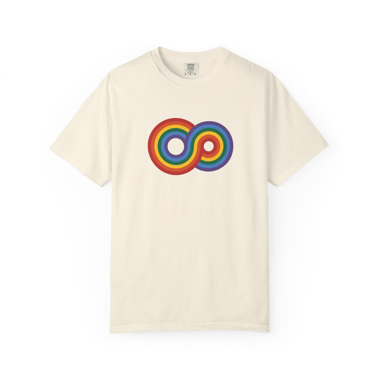 Gayfinity Rainbow Heavyweight Tee – Washed Look, Limitless Pride