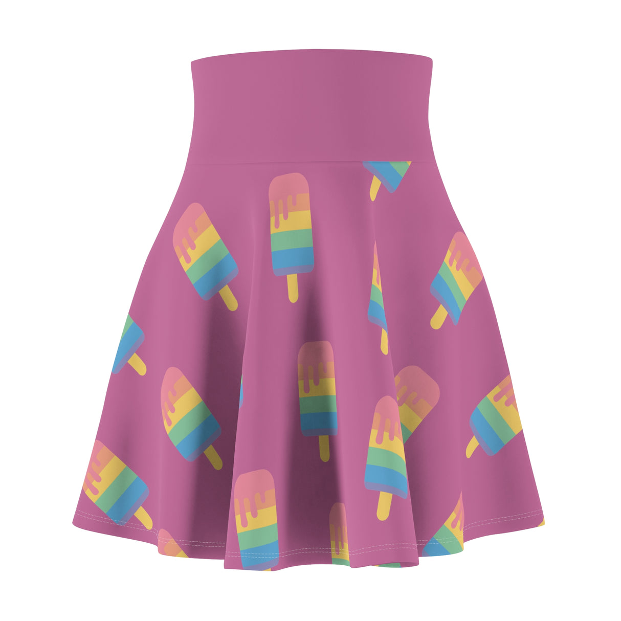 Pink Melting Point Women's Skater Skirt - Playful Summer Fashion