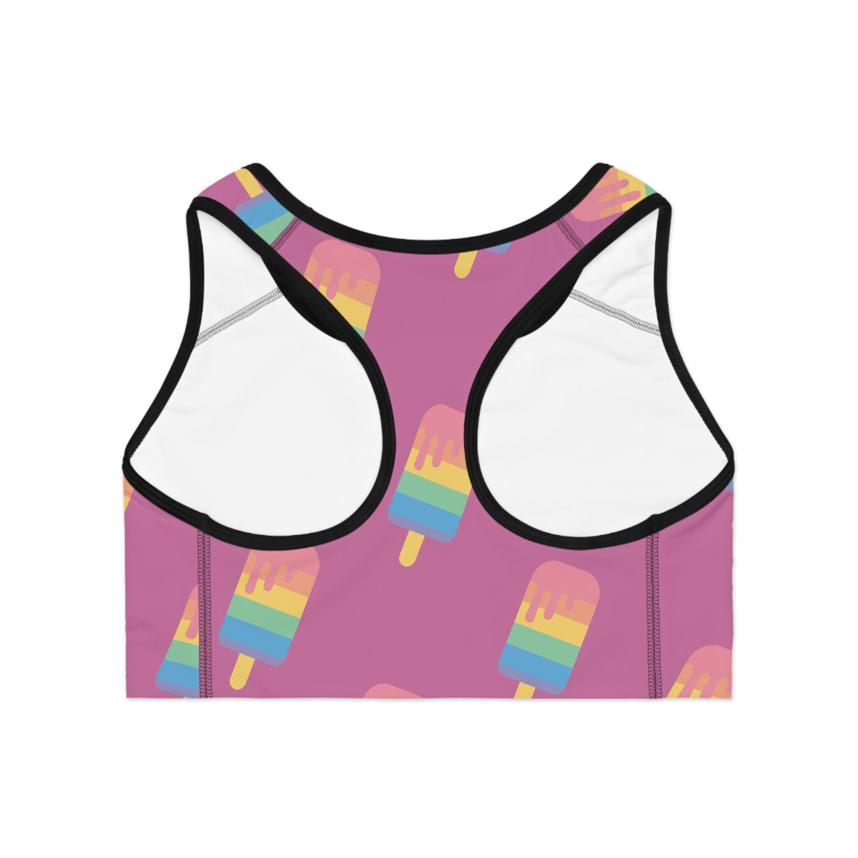 Pink Melting Point Sports Bra - Fun & Vibrant Summer Activewear