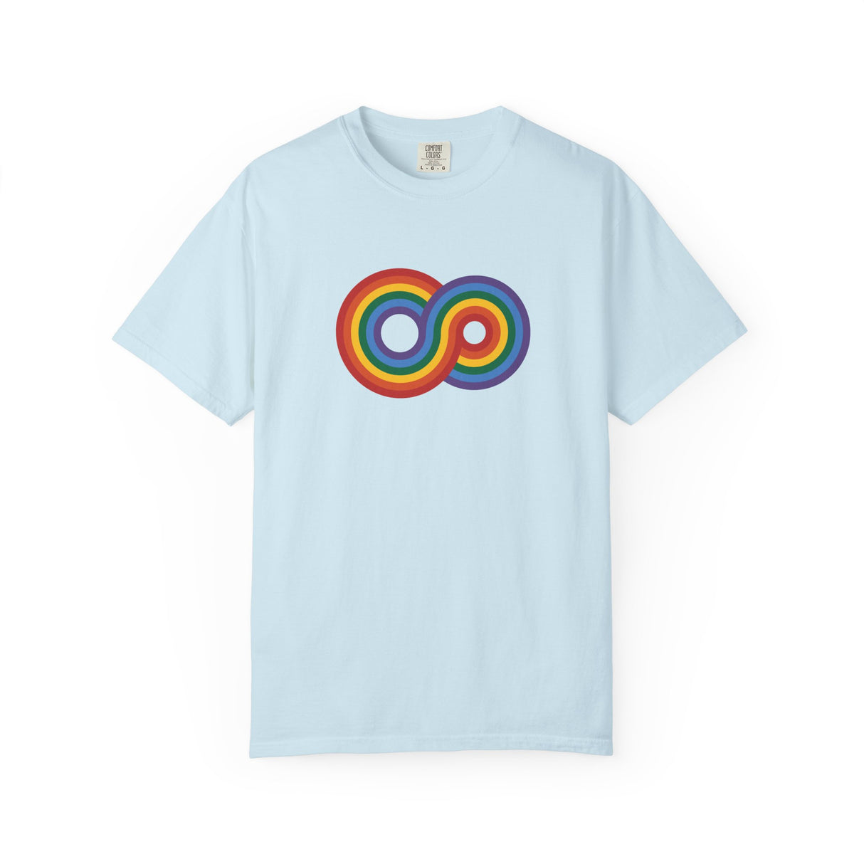 Gayfinity Rainbow Heavyweight Tee – Washed Look, Limitless Pride