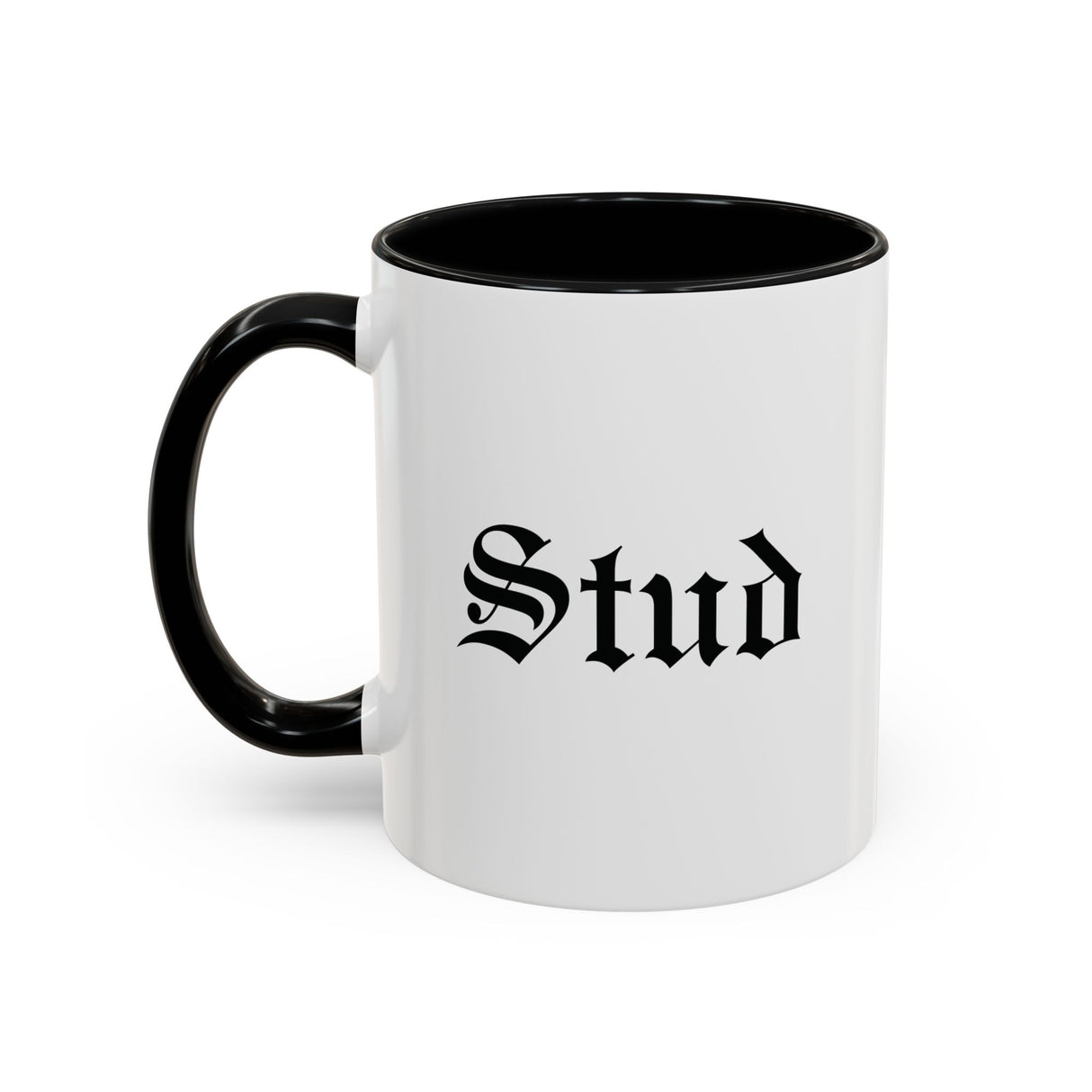 Stud Accent Coffee Mug - Black Handle, 11oz & 15oz Options