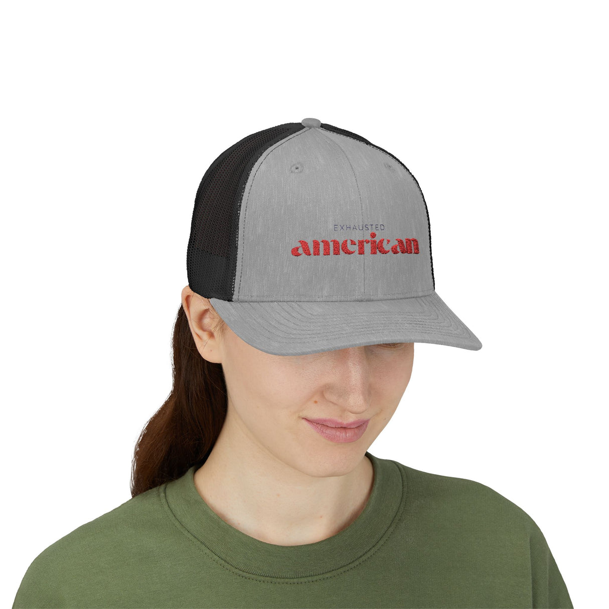 Exhausted American Snapback Trucker Cap