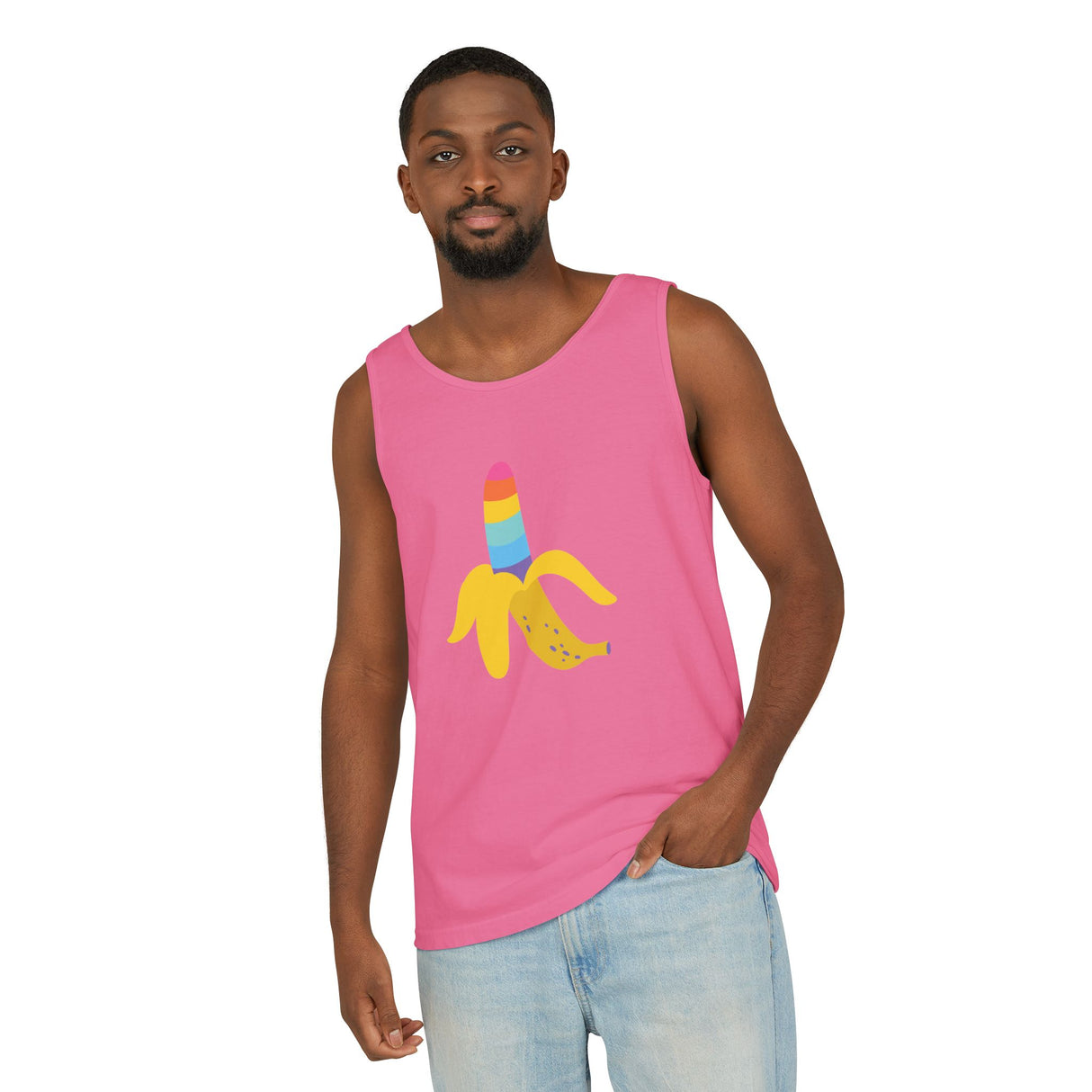 Banana Rainbow Tank Top Medium Weight