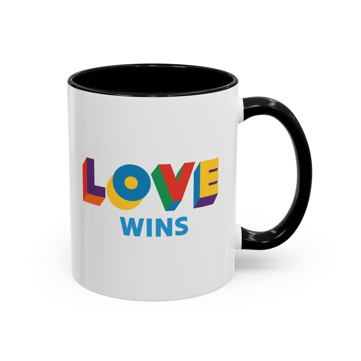 Love Wins Accent Mug – Sip with Pride – 11oz & 15oz Options