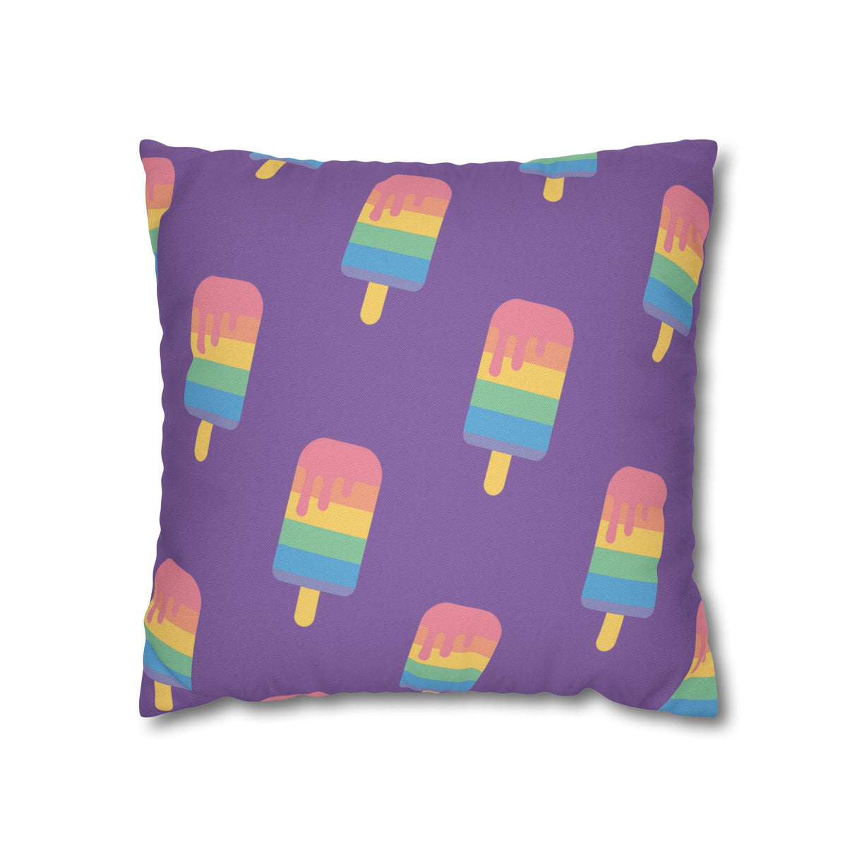 Melting Point Colorful Popsicle Square Pillowcase for Summer Vibes