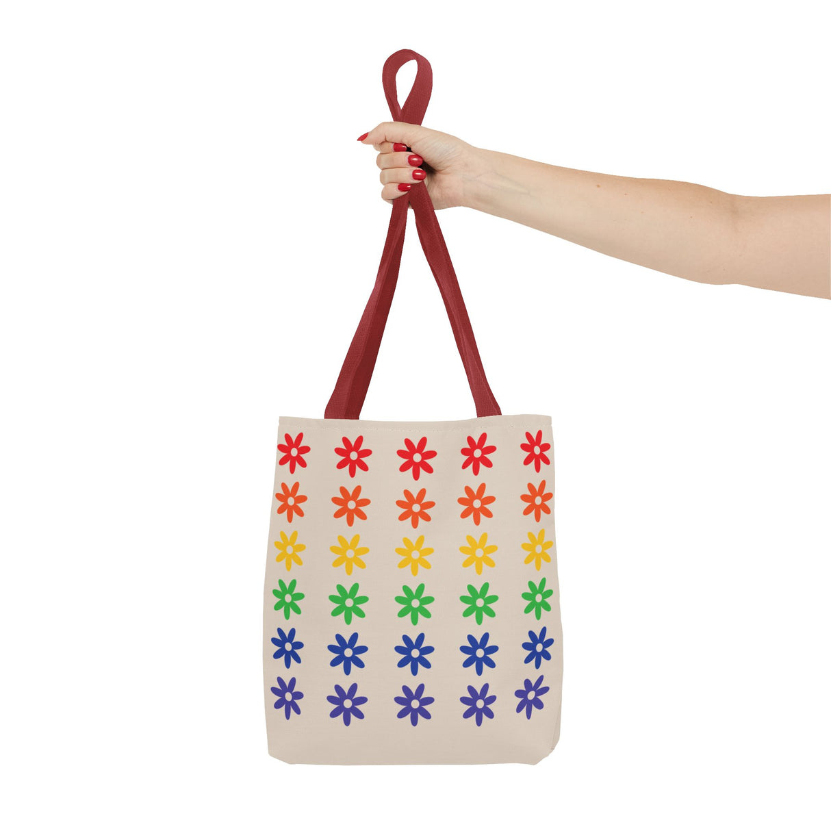 Rainbow Flowers Tote – Carry Softness, Radiate Power