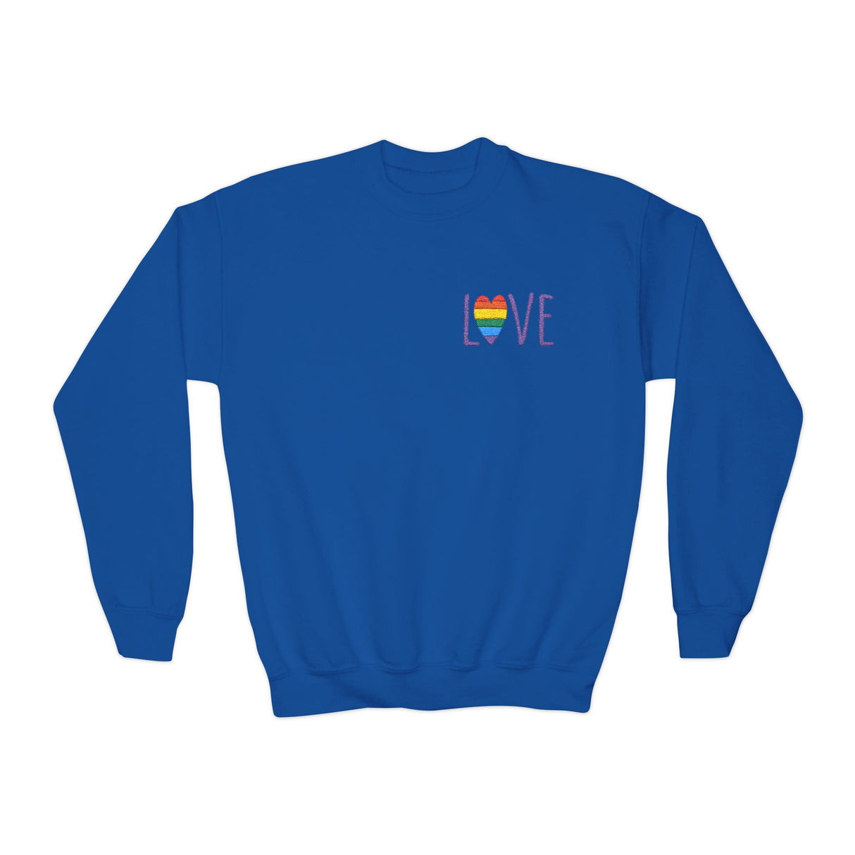 LOVE Rainbow Youth Crewneck Sweatshirt
