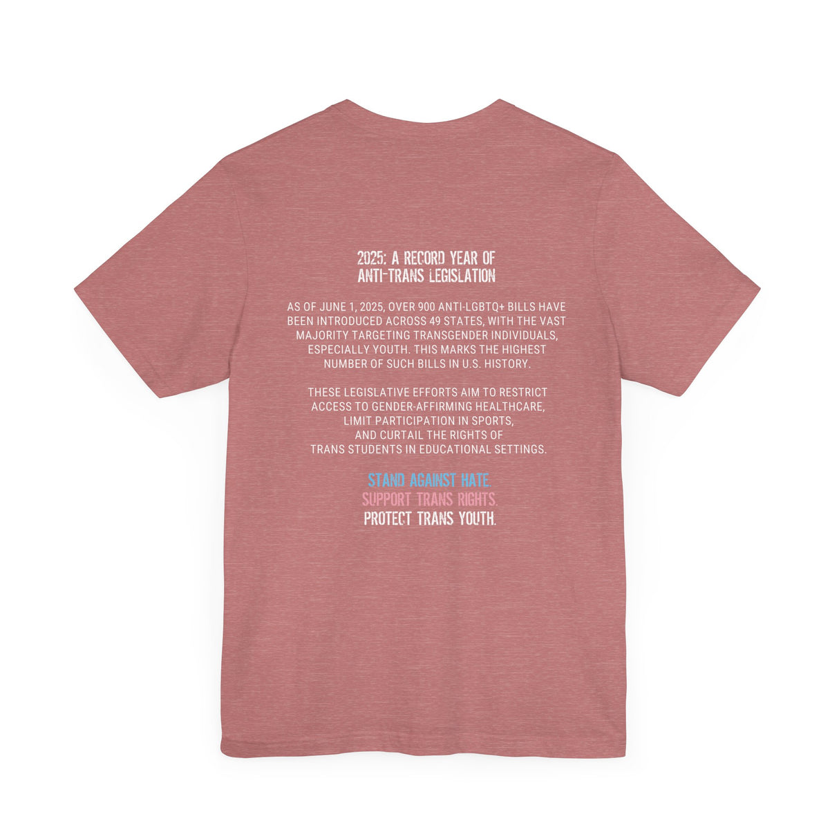 2025 Protect Trans Youth Lightweight Tee – Soft Fit, Urgent Message