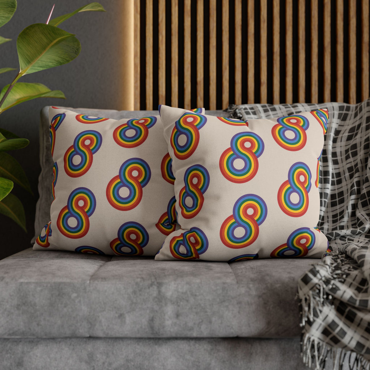 Gayfinity Rainbow Pillow Cover – Soft Touch, Infinite Vibes