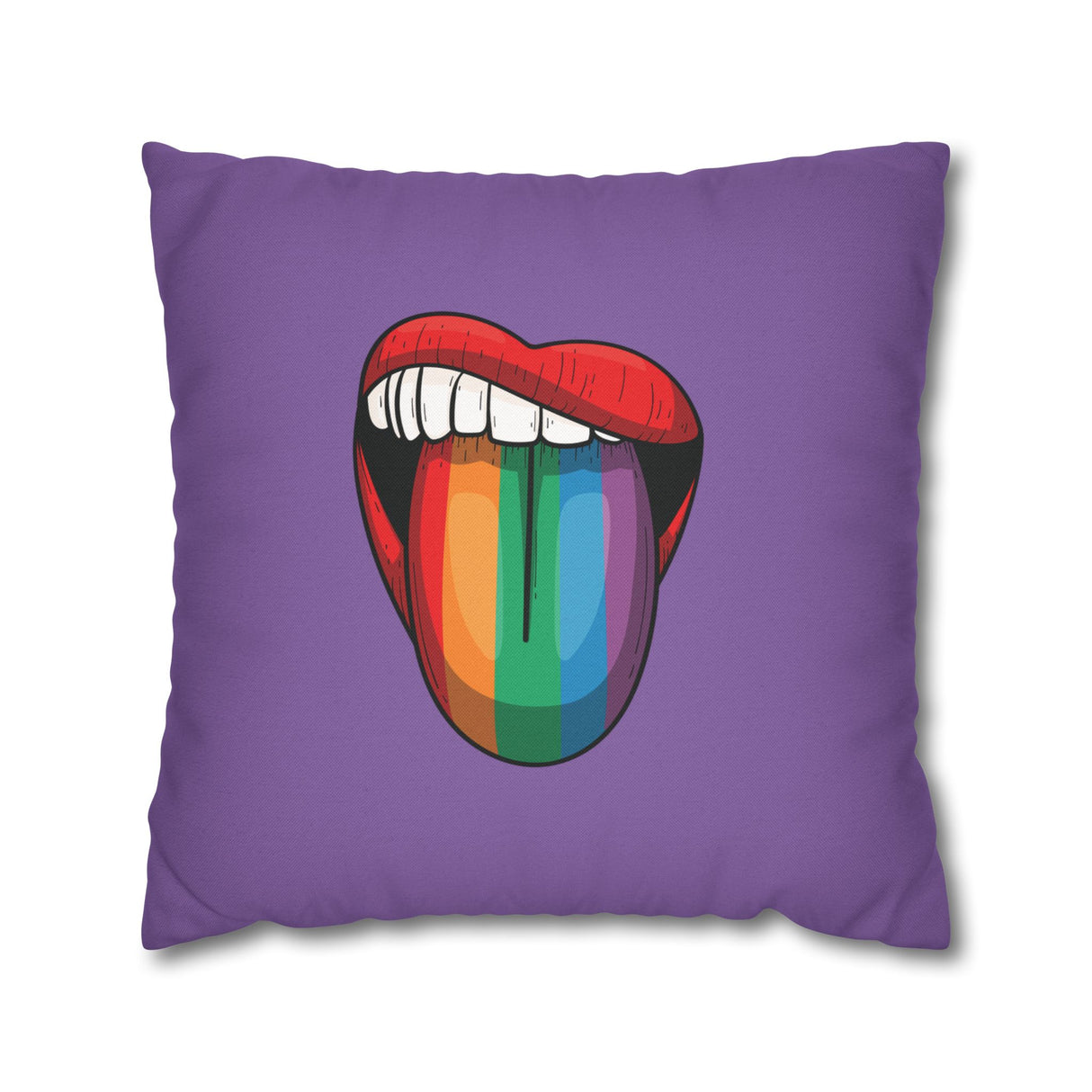 Rainbow Lick Pillow Cover