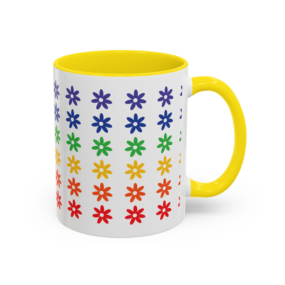 Rainbow Flowers Mug – Sip with Pride - 11oz & 15oz Options