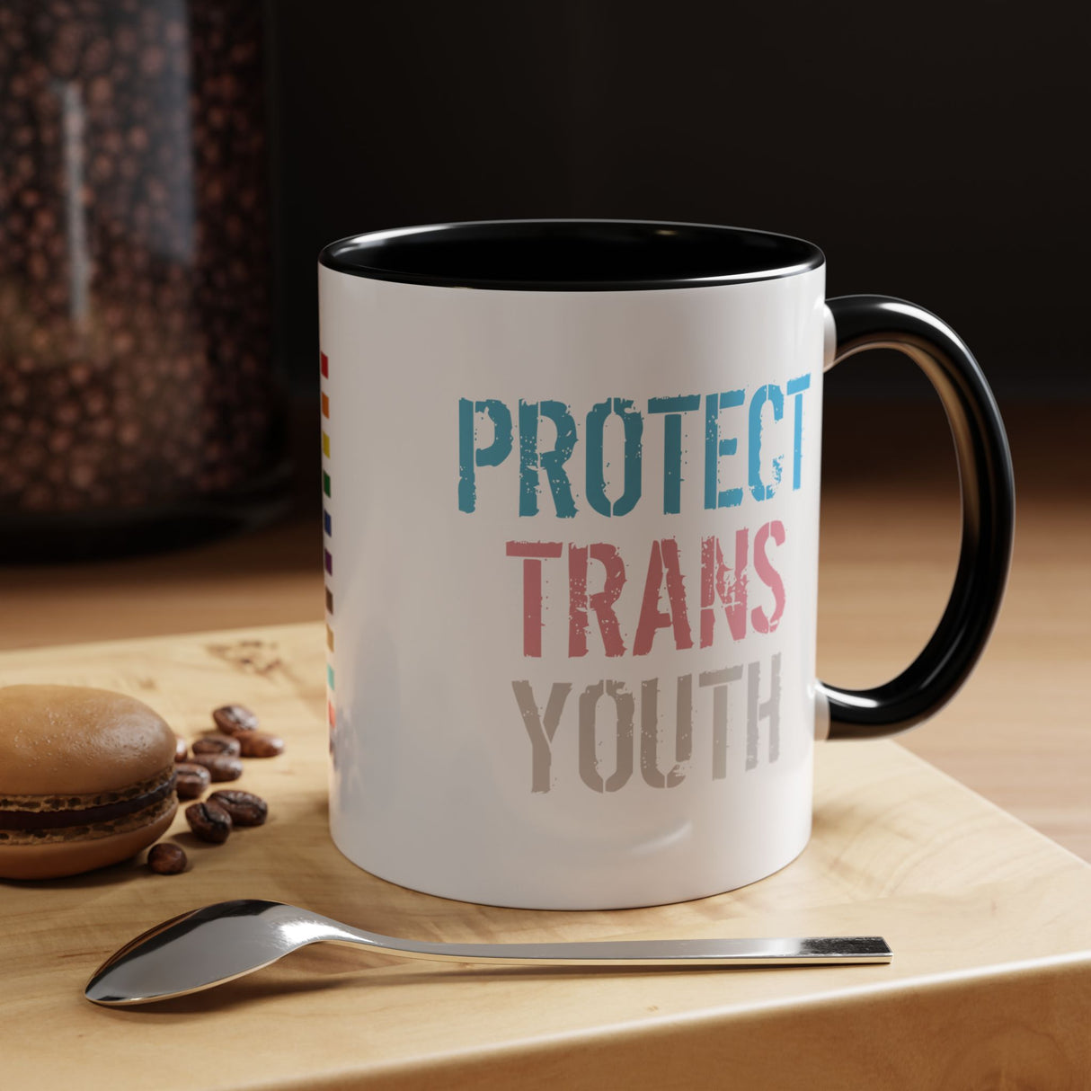 2025 Protect Trans Youth Accent Mug – Sip With Purpose