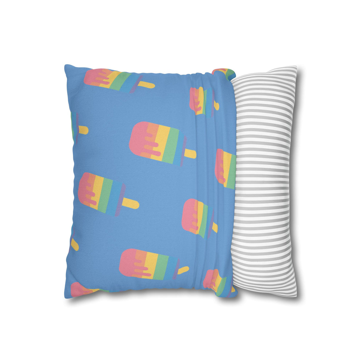 Melting Point Colorful Popsicle Square Pillowcase for Summer Vibes