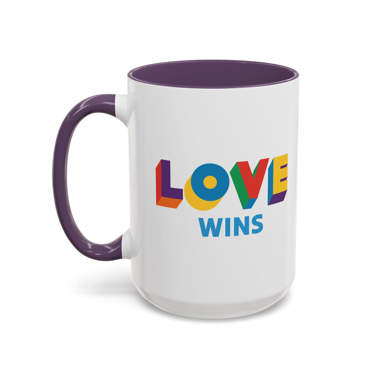 Love Wins Accent Mug – Sip with Pride – 11oz & 15oz Options