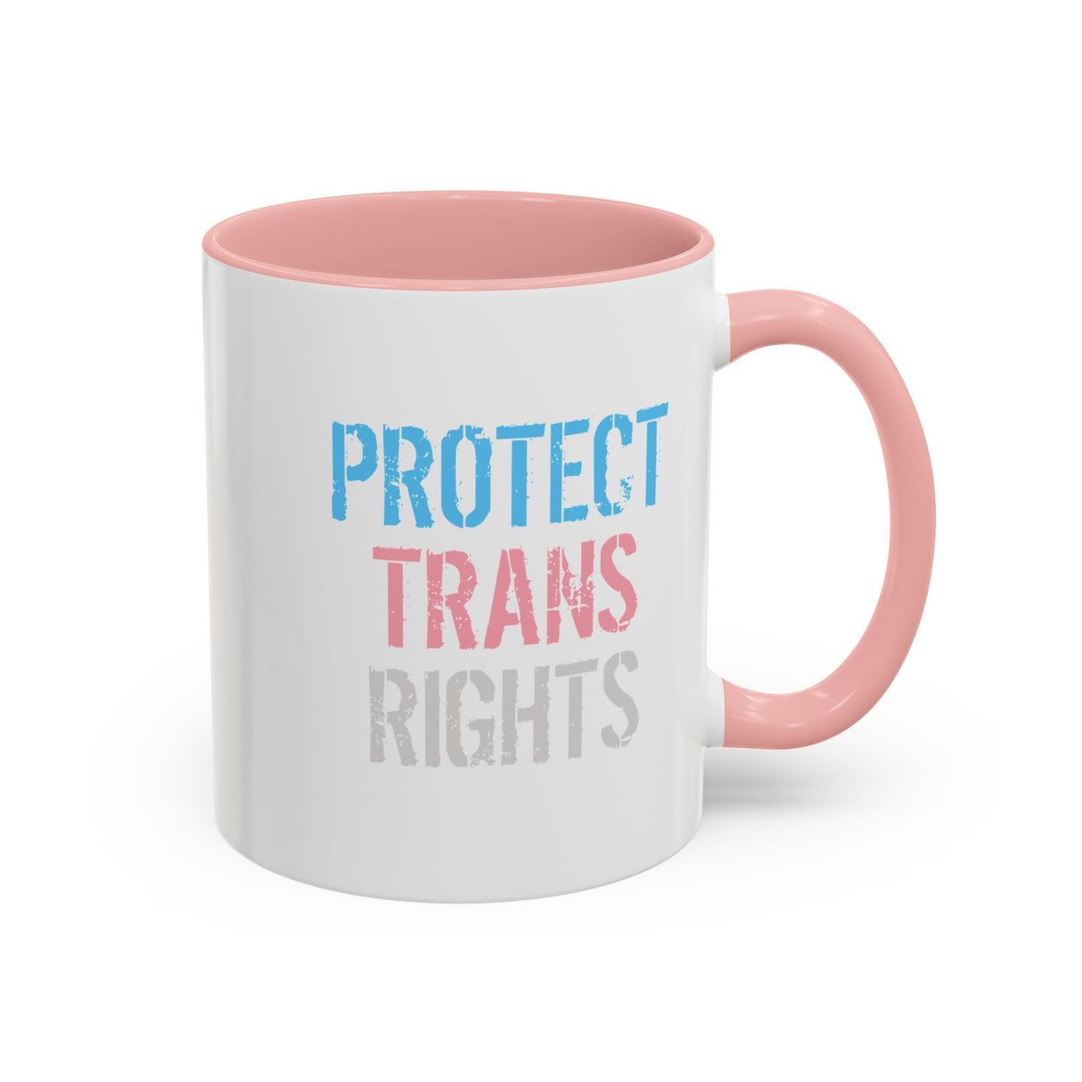Protect Trans Rights 2025 Accent Mug – Bold Brew, Louder Message