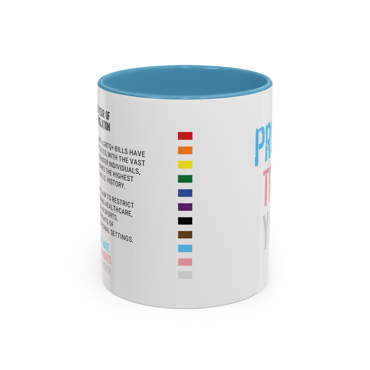 2025 Protect Trans Youth Accent Mug – Sip With Purpose