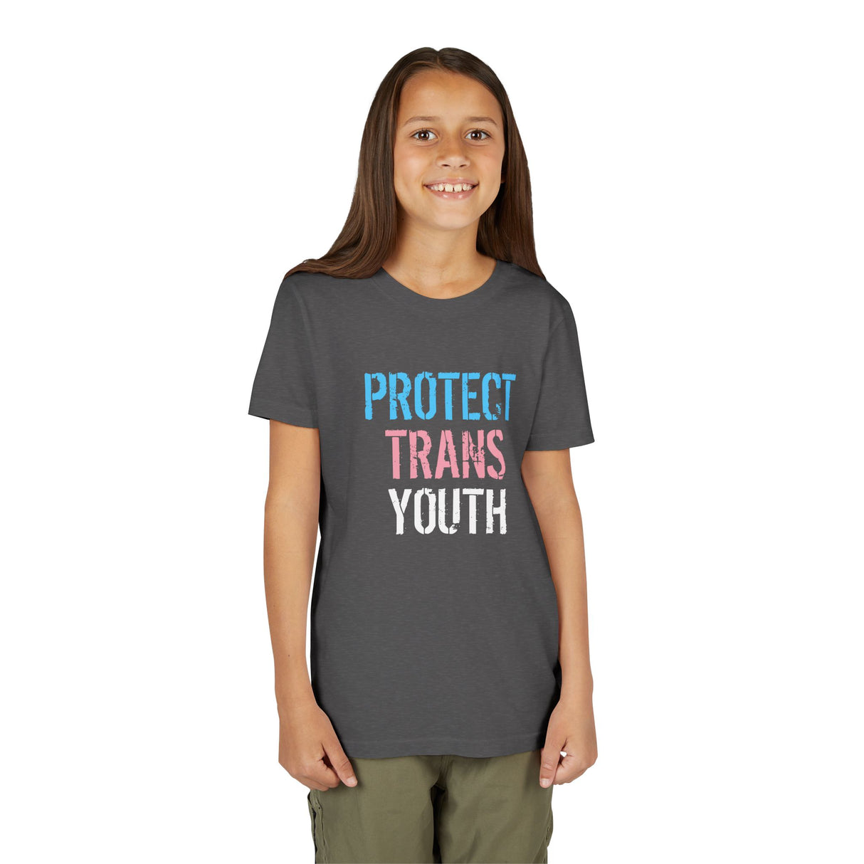 2025 Protect Trans Youth Lightweight Tee – Youth Sizing – Soft Fit, Urgent Message