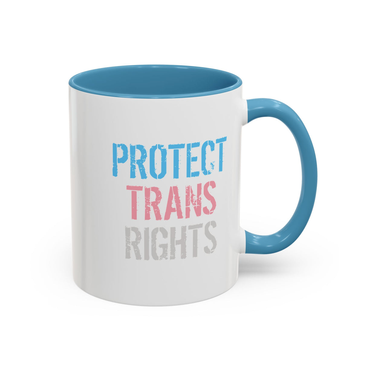 Protect Trans Rights 2025 Accent Mug – Bold Brew, Louder Message