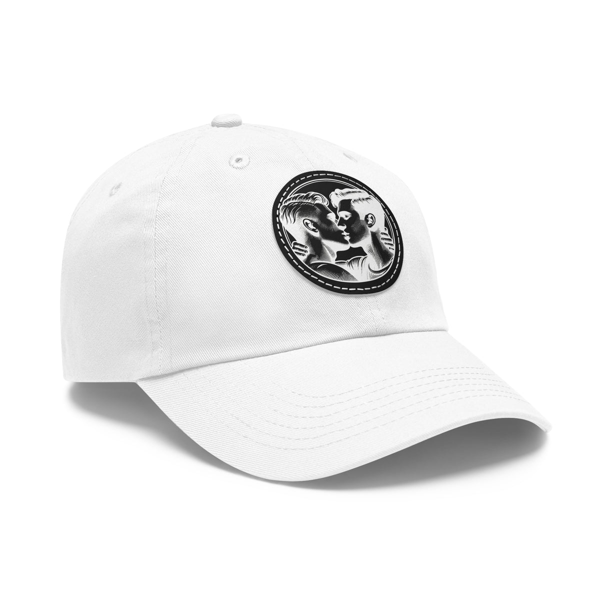 Close Enough to Breathe Dad Hat with Faux Leather Patch