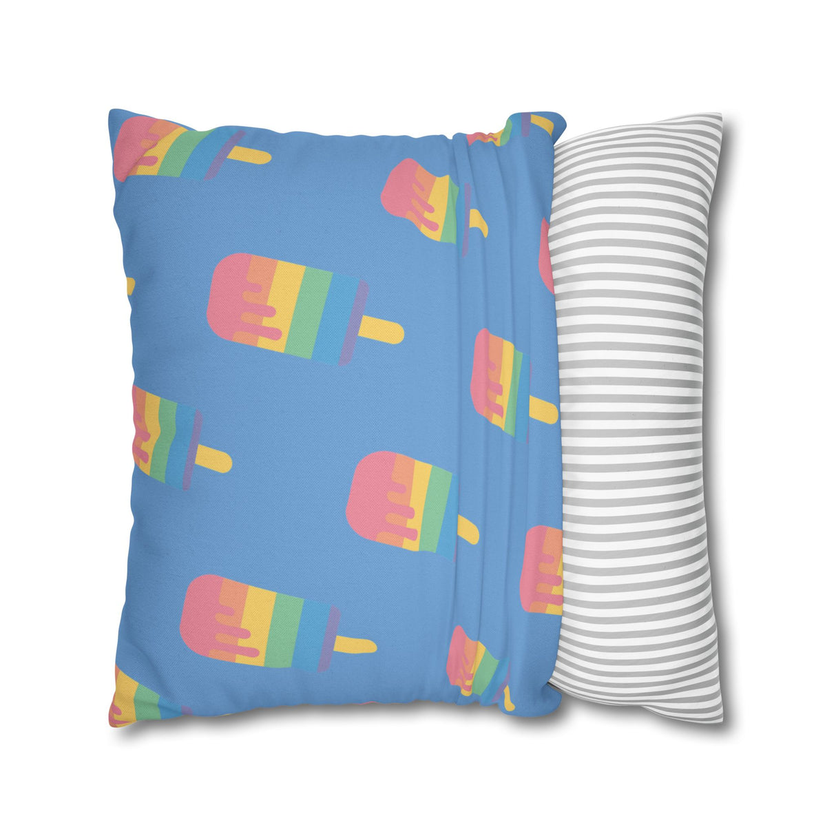 Melting Point Colorful Popsicle Square Pillowcase for Summer Vibes