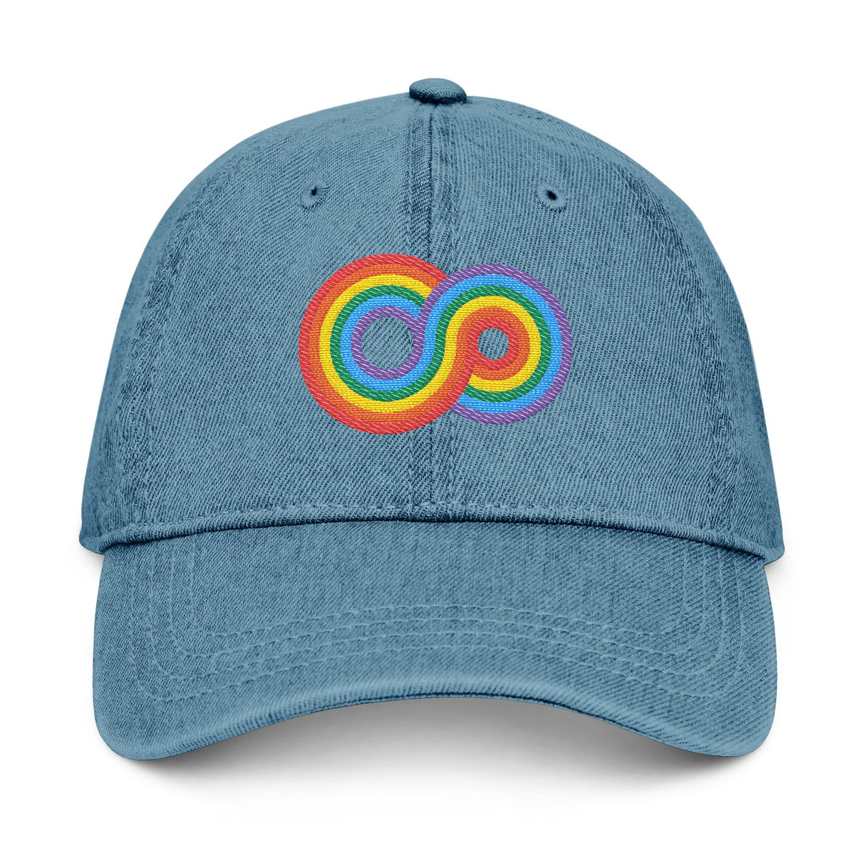 Gayfinity Rainbow Denim Hat – Chill Fit, Infinite Energy