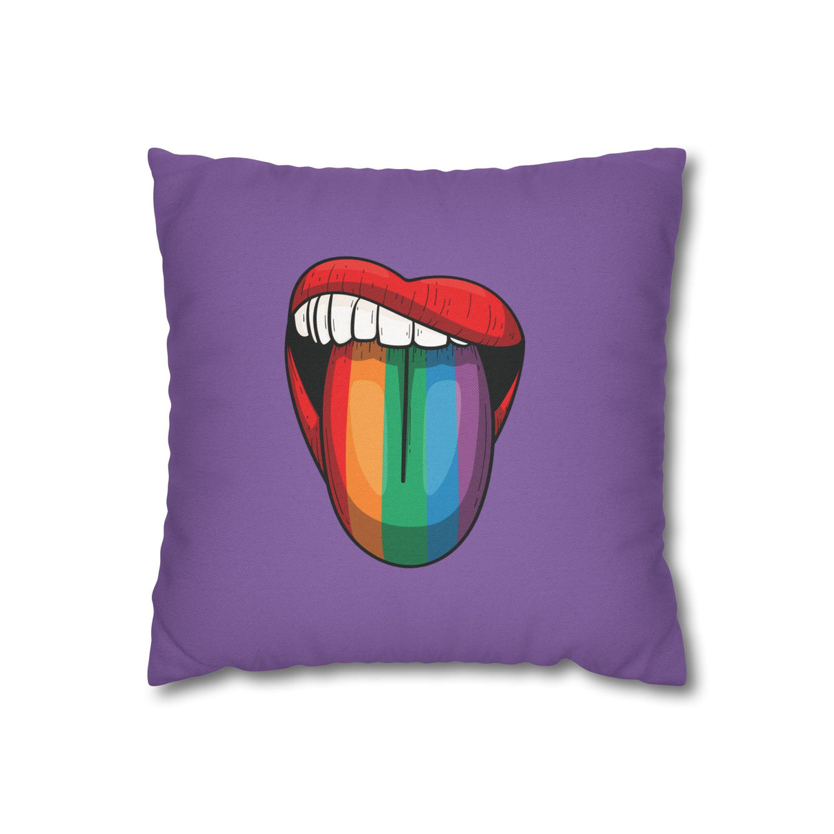 Rainbow Lick Pillow Cover