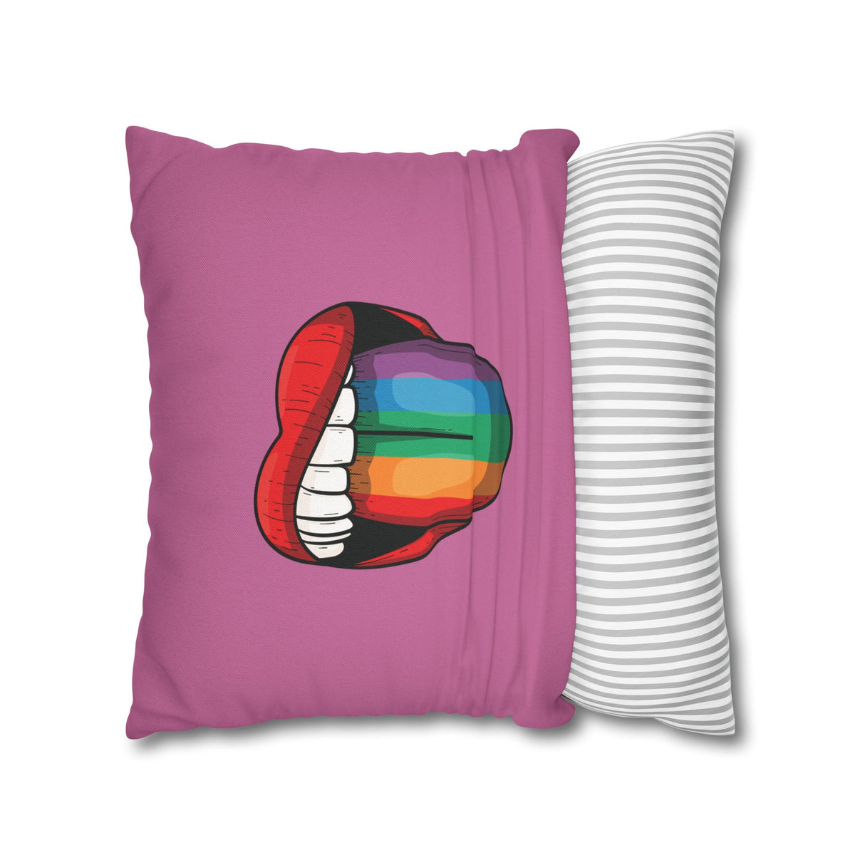 Rainbow Lick Pillow Cover