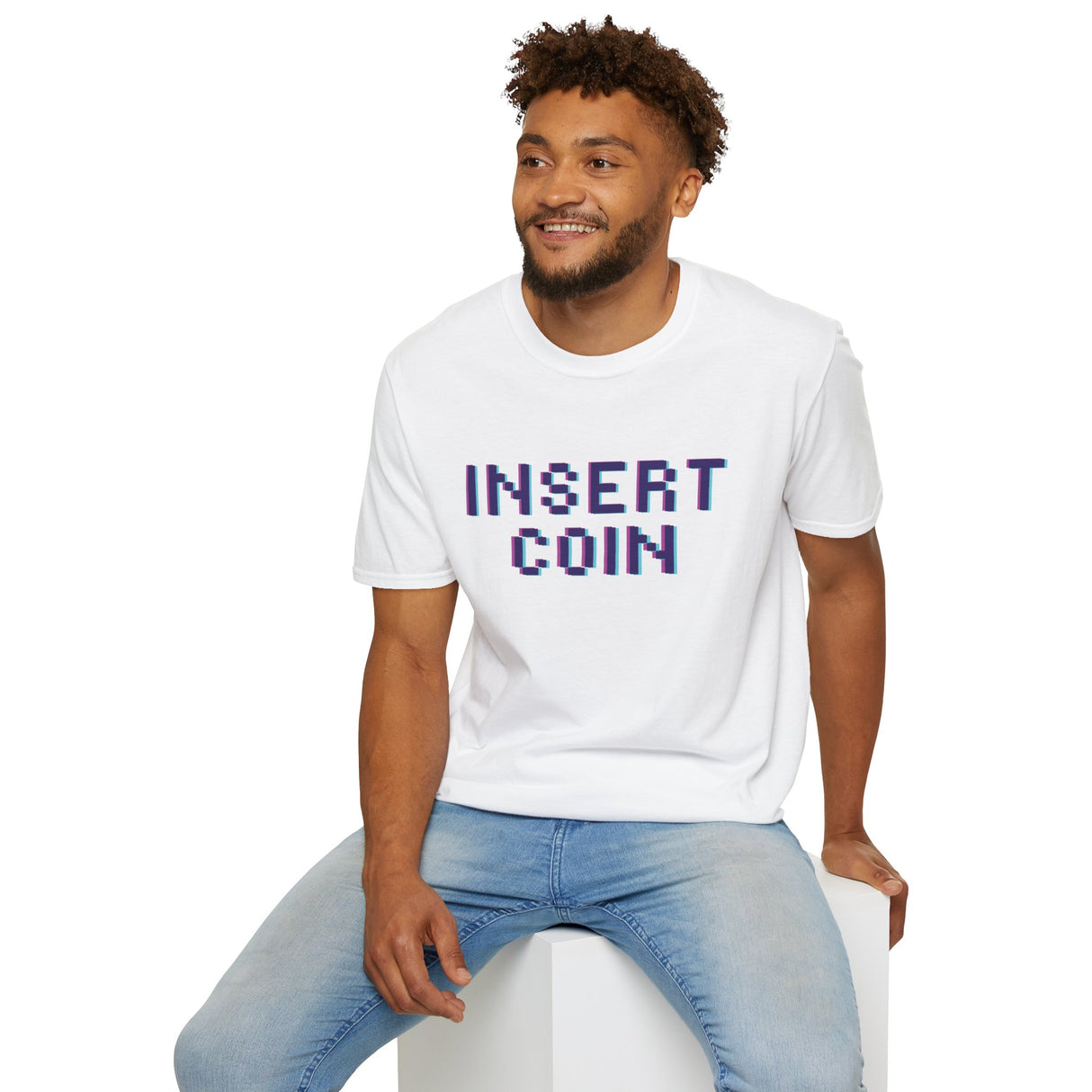 Insert Coin Unisex Softstyle T-Shirt - Casual Comfort Tee for Everyday Wear