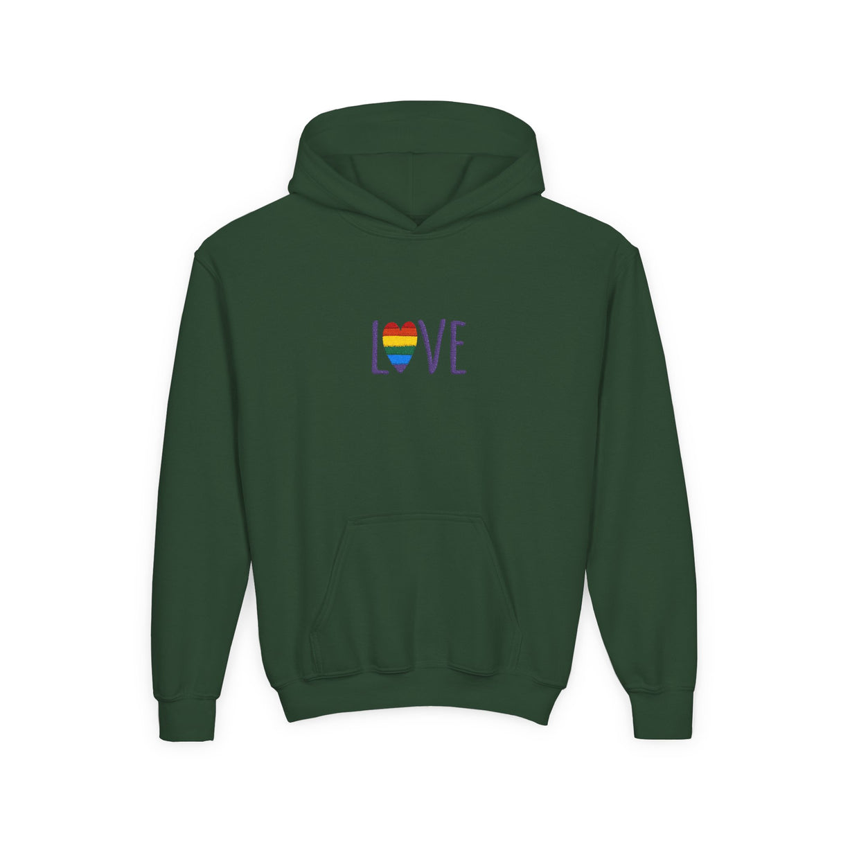LOVE Rainbow Hoodie Youth Sizing